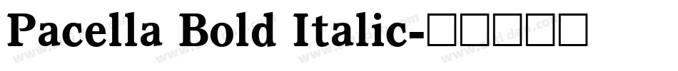 Pacella Bold Italic字体转换